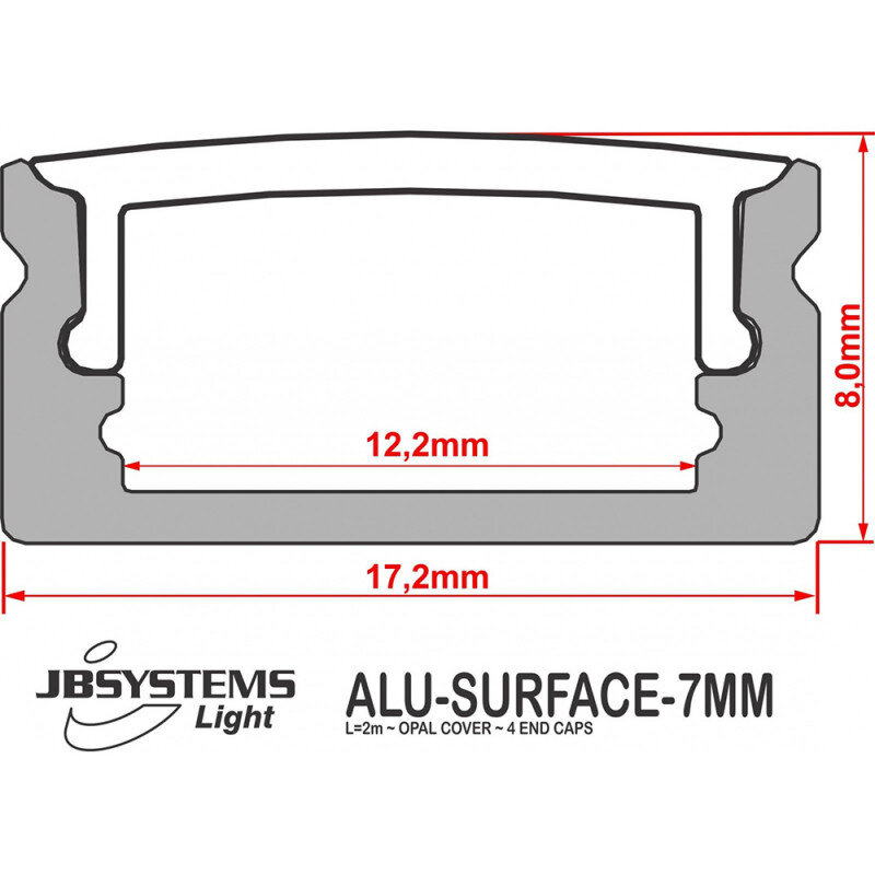 JB Systems ALU-SURFACE-7MM (2M)  B05372 - 1