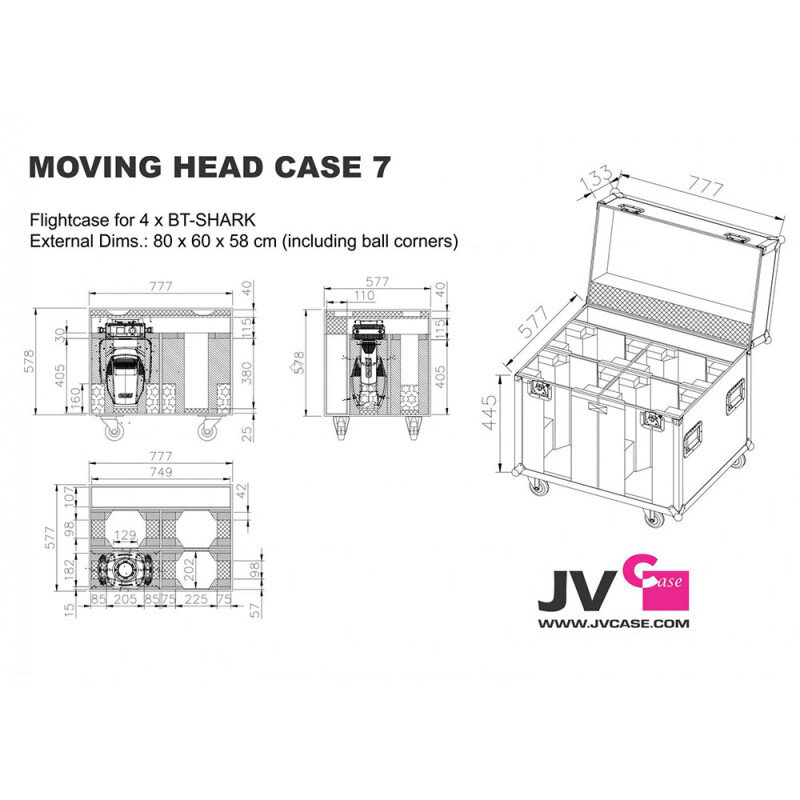 JV Case Moving Head Case 7  B03299 - 3