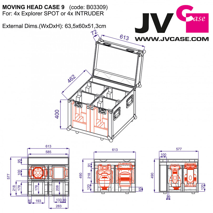 JV Case MOVING HEAD CASE 9 B03309 - 3