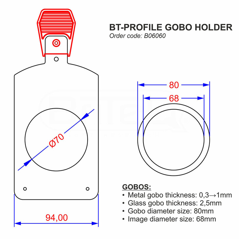 Briteq BT-PROFILE GOBO HOLDER B06060 - 1