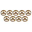 Briteq BT-NONABEAM set 9 louvers GOLD  B05514
