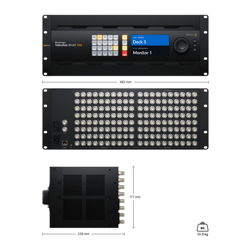 Blackmagic Design Blackmagic Videohub 80x80 12G VHUBSMAS12G8080 - 4