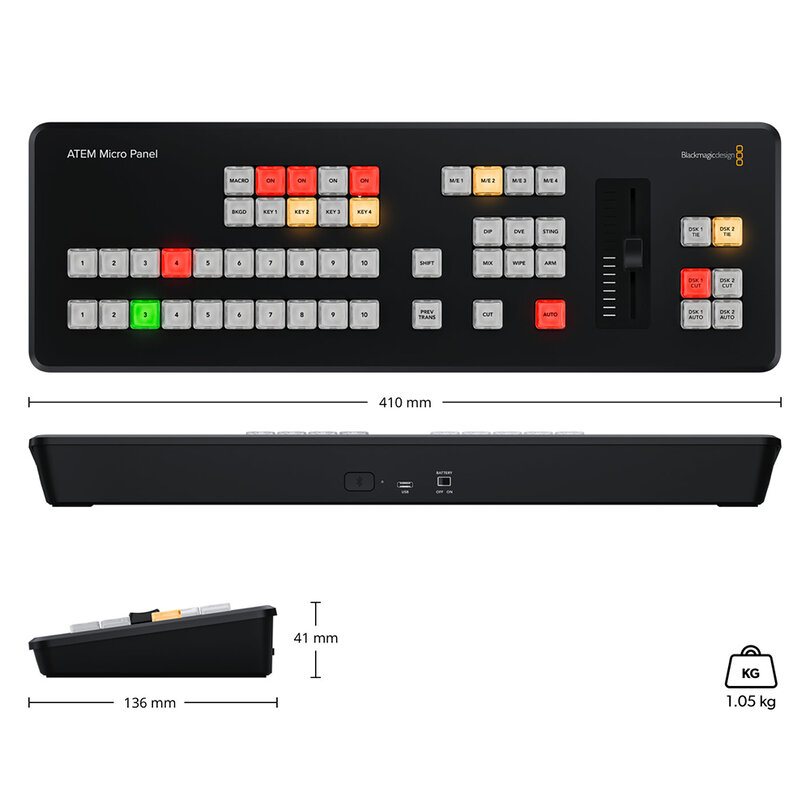 Blackmagic Design ATEM Micro Panel SWPANELAA1ME10 - 5