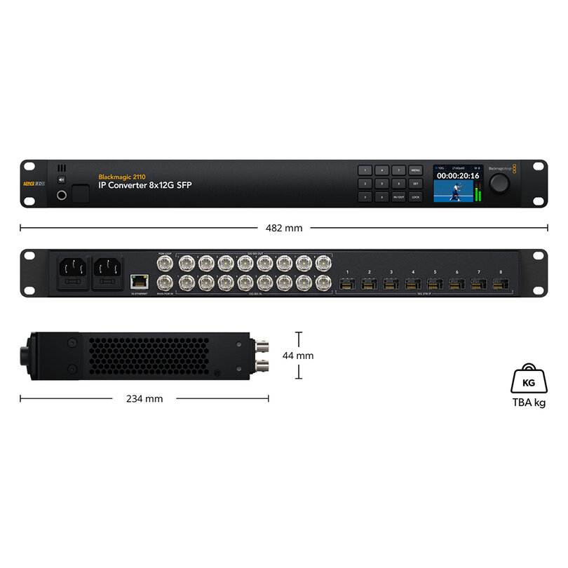 Blackmagic Design Blackmagic 2110 IP Converter 8x12G SFP CONVNVIPC8/12GSFP - 4