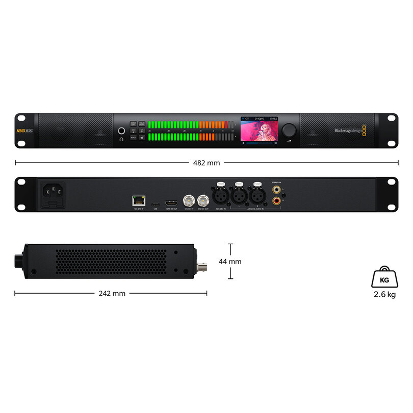 Blackmagic Design Blackmagic Audio Monitor 12G G3 HDL-AUDMON1RU12GG3 - 4