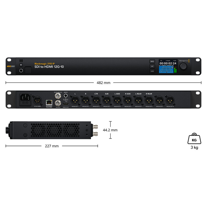 Blackmagic Design Blackmagic 2110 IP SDI to HDMI 12G-10 CONVNVIPM/12G/HDMI10 - 4