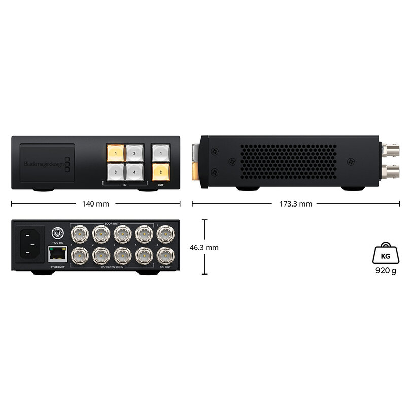 Blackmagic Design Blackmagic Videohub Mini 4x2 12G VHUBSMTG12G0402 - 4