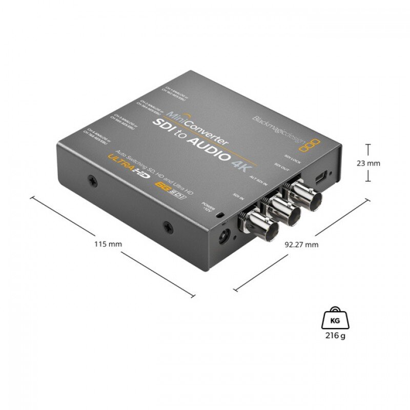 Blackmagic Design Mini Converter - SDI to Audio 4K CONVMCSAUD4K - 1