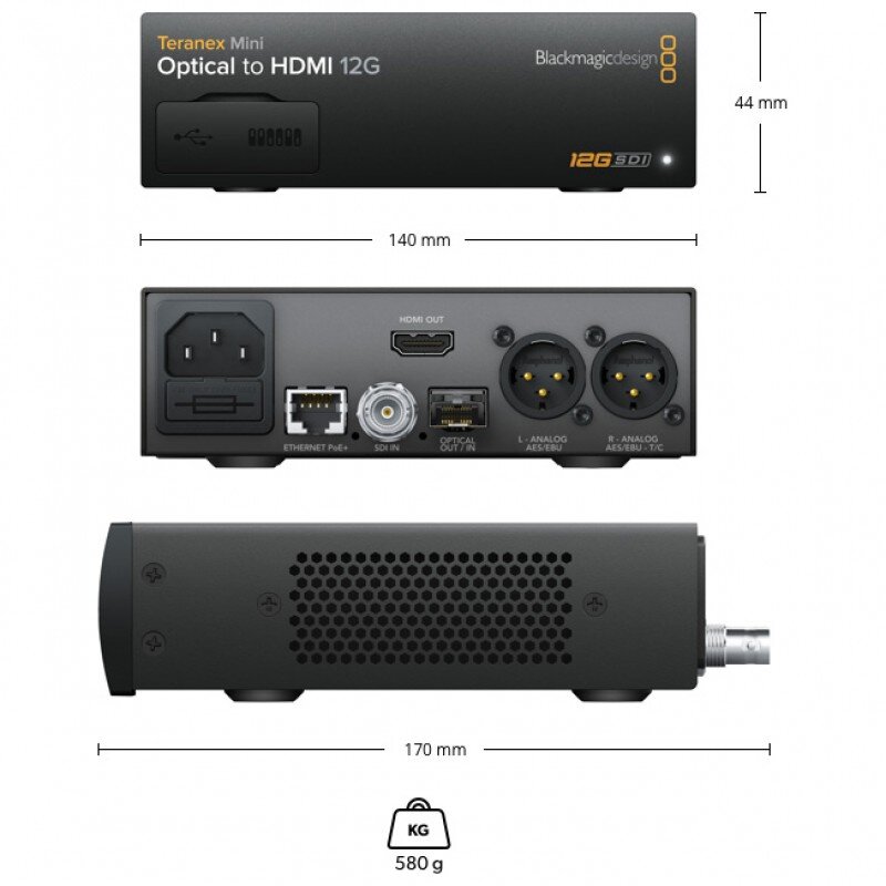 Blackmagic Design Teranex Mini - Optical to HDMI 12G CONVNTRM/MA/OPTH - 1