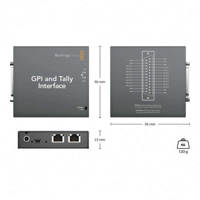 Blackmagic Design GPI and Tally Interface SWTALGPI8 - 1