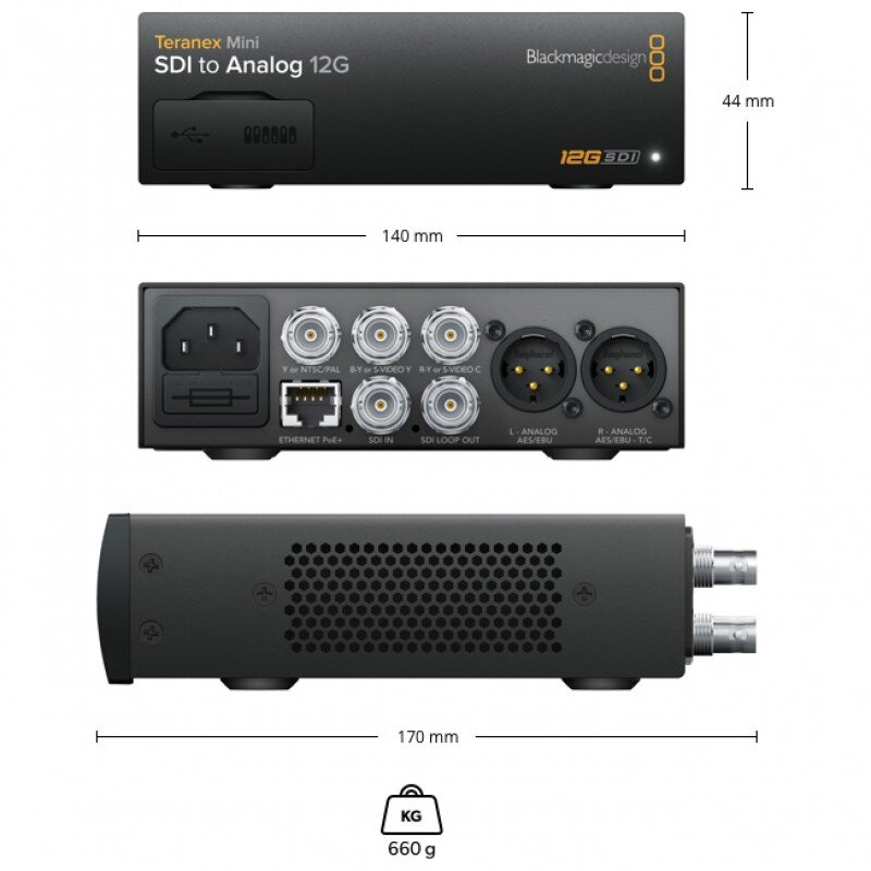Blackmagic Design Teranex Mini - SDI to Analog 12G CONVNTRM/BA/SDIA - 1
