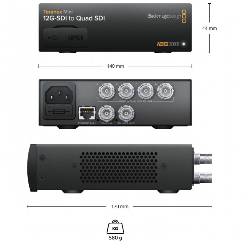 Blackmagic Design Teranex Mini - 12G-SDI to Quad SDI CONVNTRM/DB/SDIQ - 1