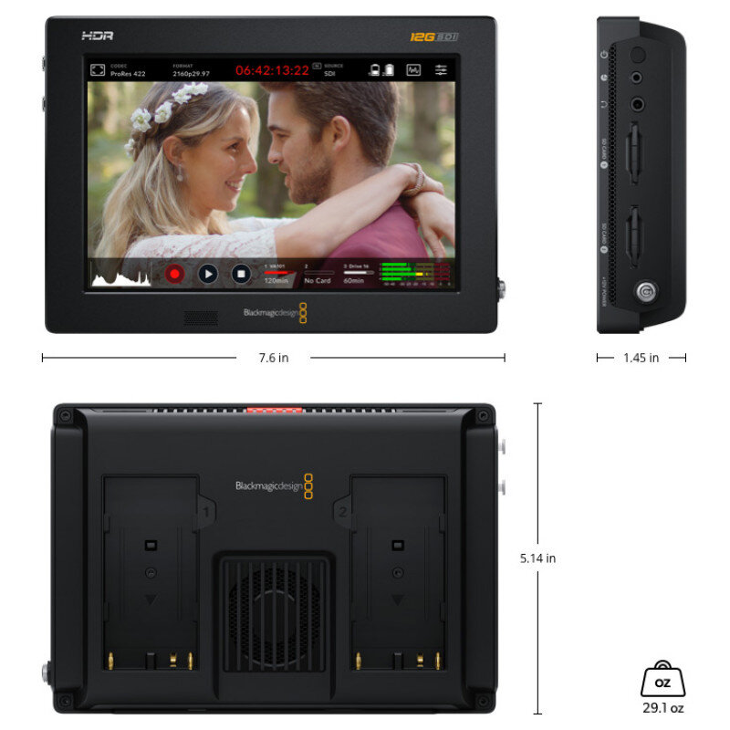 Blackmagic Design Blackmagic Video Assist 7 12G HDR HYPERD/AVIDA12/7 - 1