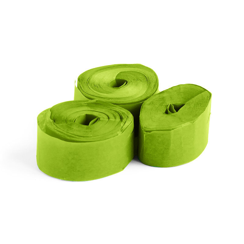 The Confetti Maker Streamer 10 m x 2,5 cm - Light green STR10LG