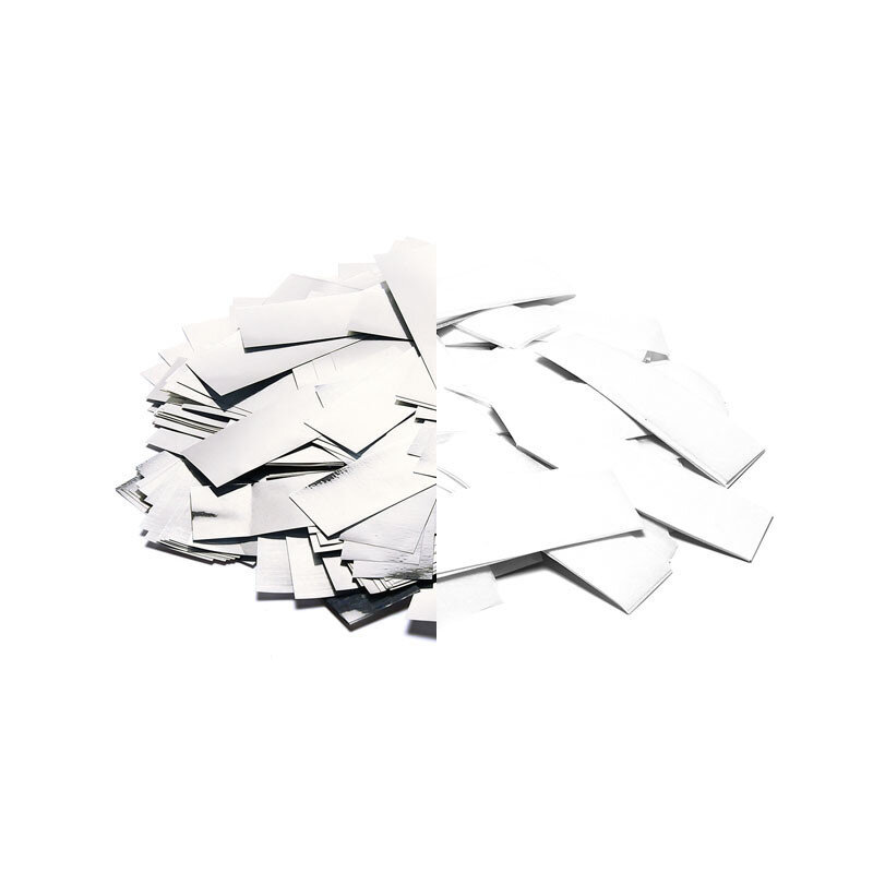 The Confetti Maker Slow-fall confetti rectangles - White + Silver CON31WS