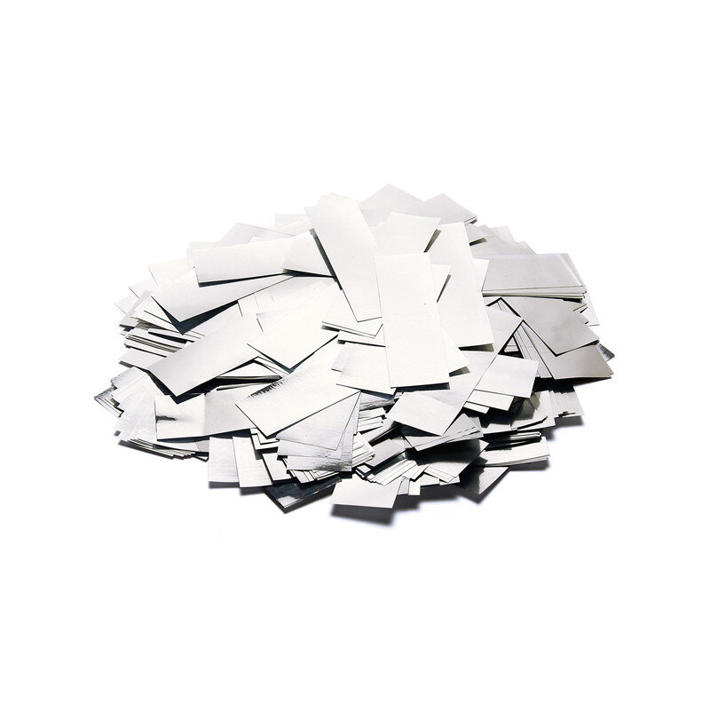 The Confetti Maker Slow-fall metallic confetti rectangles - Silver CON10SL