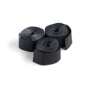 The Confetti Maker Streamer 10 m x 1,5 cm - Black STR02BL
