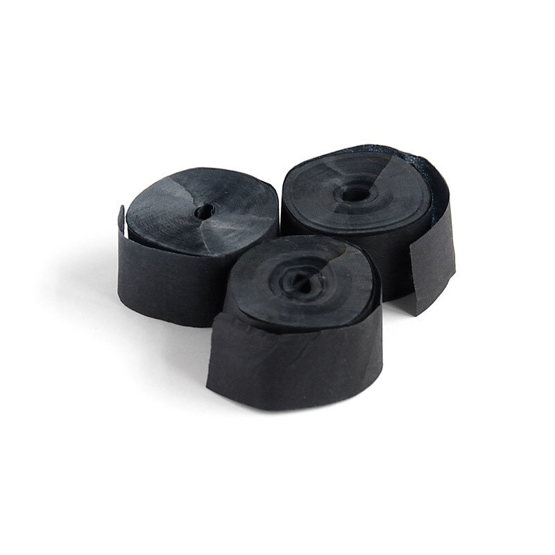 The Confetti Maker Streamer 10 m x 1,5 cm - Black STR02BL
