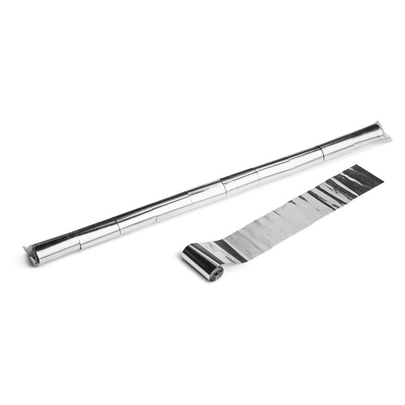 The Confetti Maker Metallic Streamer 10m x 5 cm - Silver STR07SL