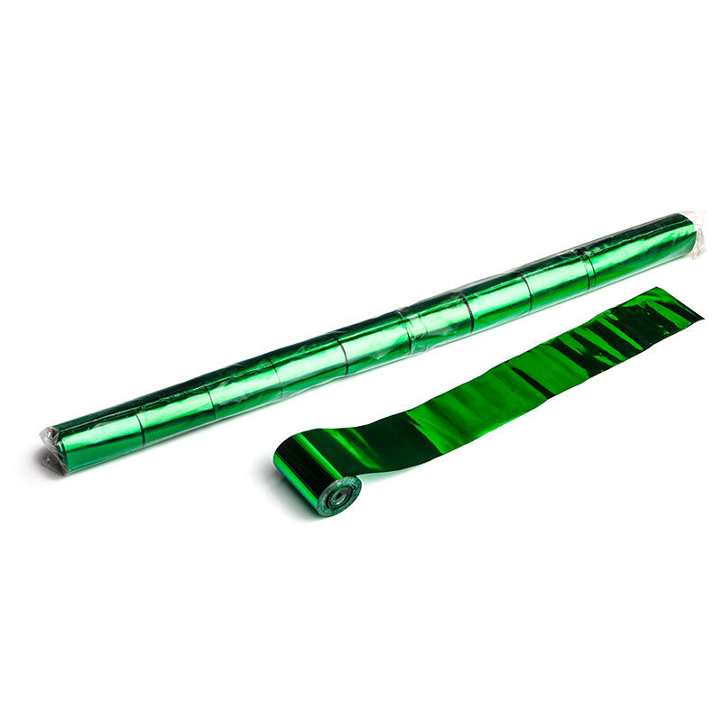 The Confetti Maker Metallic Stadium Streamer 20m x 5 cm - Green STR08DG