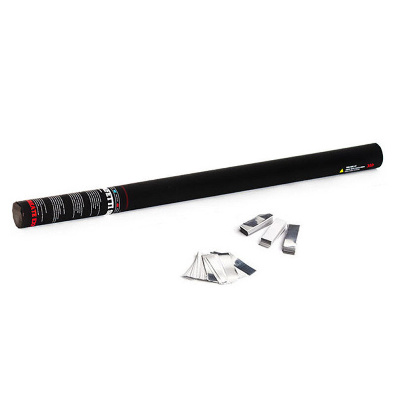 The Confetti Maker Handheld Cannon 80 cm confetti - White/Silver HCC08WS