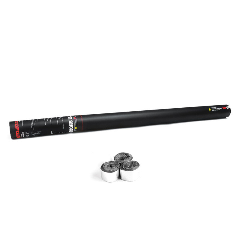 The Confetti Maker Handheld Cannon 80 cm metallic streamer - Silver HSC06SL