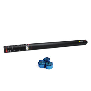 The Confetti Maker Handheld Cannon 80 cm metallic streamer - blue HSC06DB