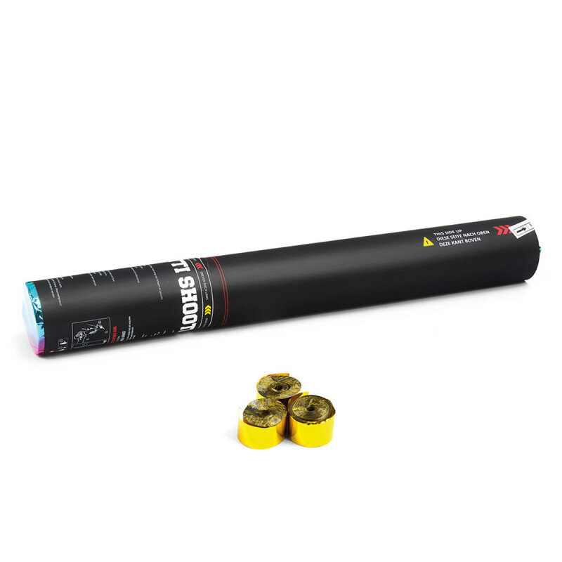 The Confetti Maker Handheld Cannon 50 cm metallic streamer - Gold HS03GLM