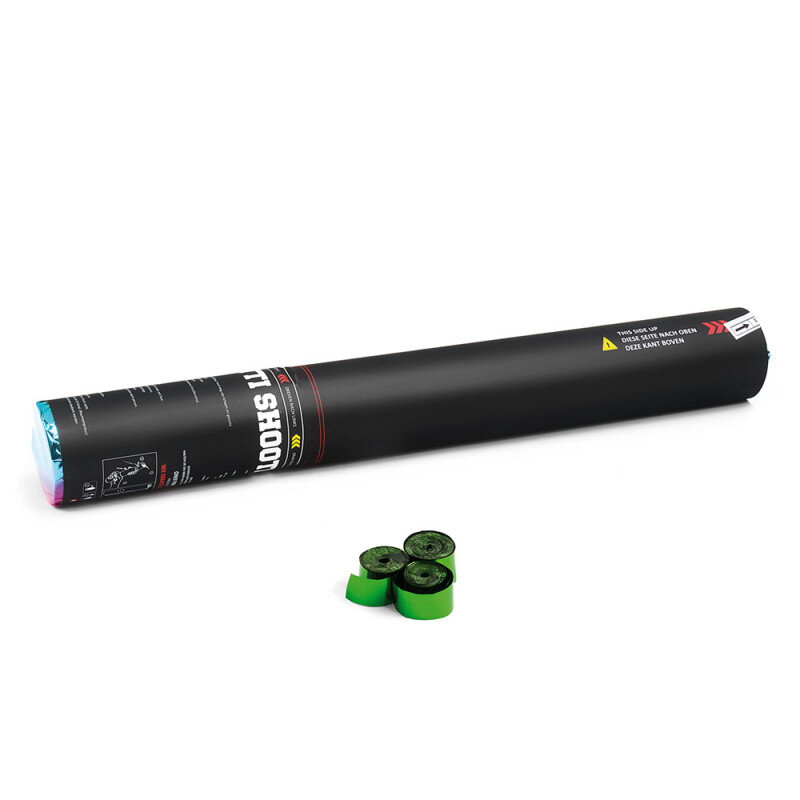 The Confetti Maker Handheld Cannon 50 cm metallic streamer - Green HSC05DG