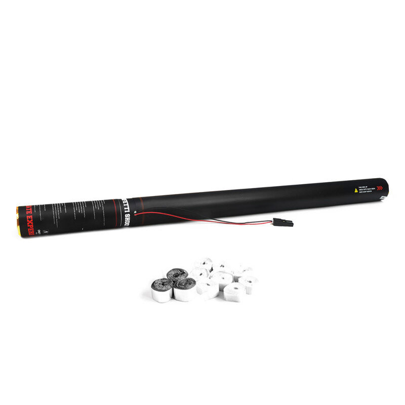 The Confetti Maker Electric Cannon 80 cm streamer - White/Silver ESC04WS
