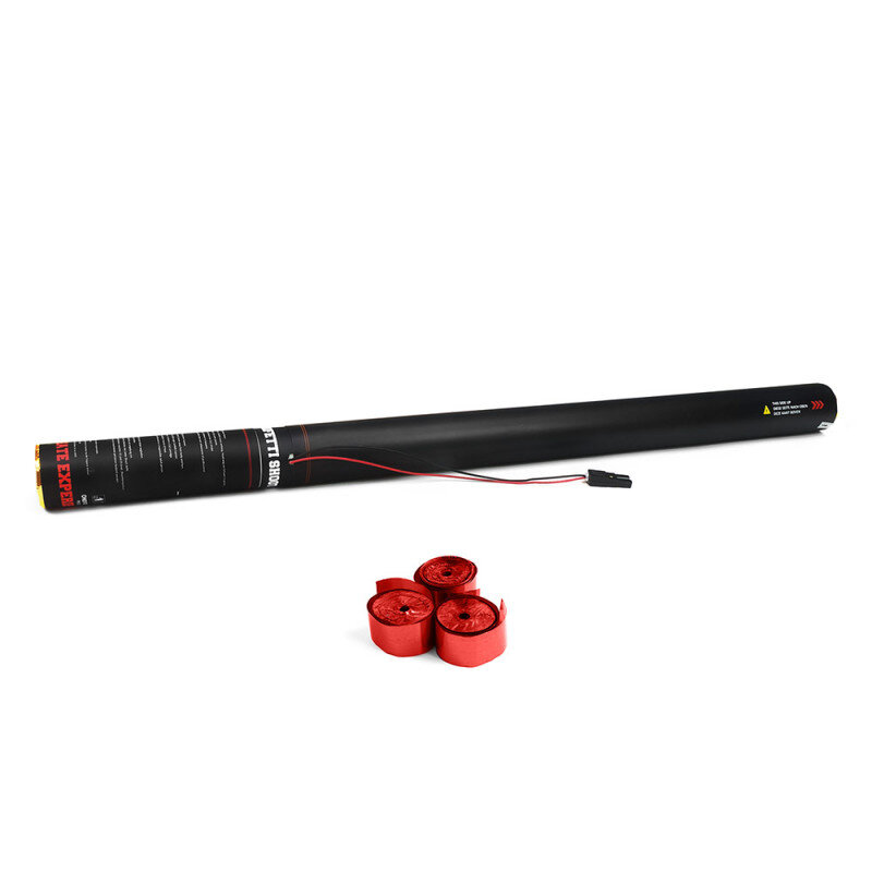 The Confetti Maker Electric Cannon 80 cm metallic streamer - Red ESC04RD