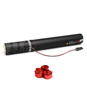 The Confetti Maker Electric Cannon 50 cm metallic streamer - Red ESC02RD