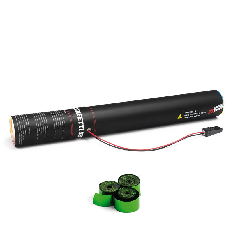 The Confetti Maker Electric Cannon 50 cm metallic streamer - Green ESC02DG