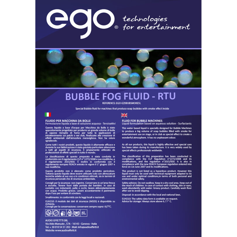 EGO Technologies EGO - BUBBLE & SMOKE PRO - READY TO USE 500BUBSMOKE5L - 1