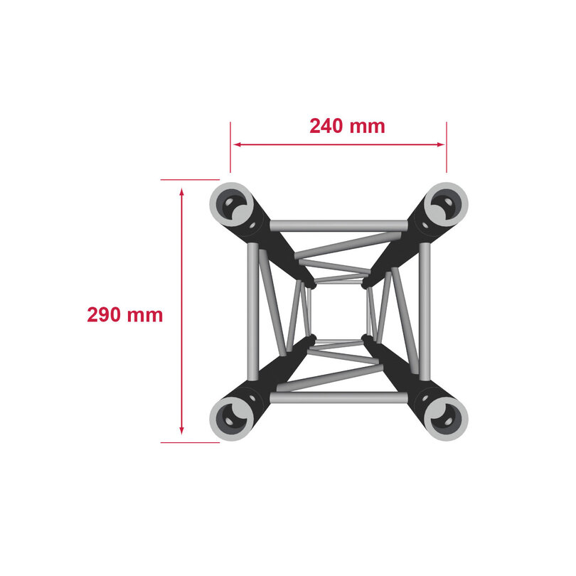 Contestage QUATRO-050 blk - Quatro 290 heavy  lg 50cm + coupl H11646 - 1
