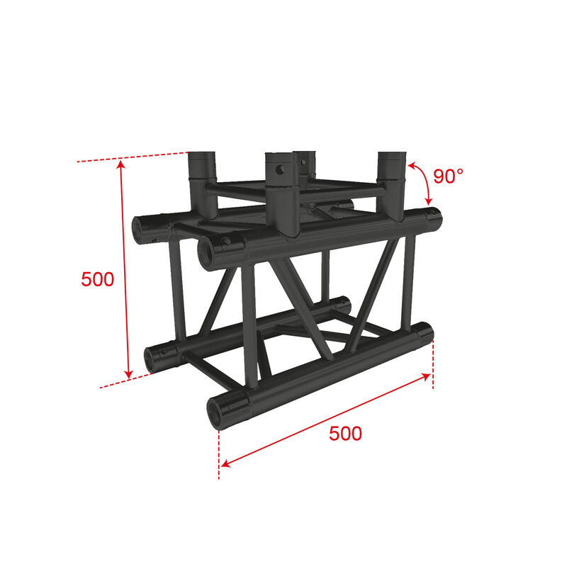 Contestage QUATRO-A03 blk -Corner 290 heavy 3dir. 90°+ couple H11653 - 1