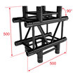 Contest QUATRO-A04 -blk - Corner 290 heavy 4dir. 90°+ coup H11654 - 1