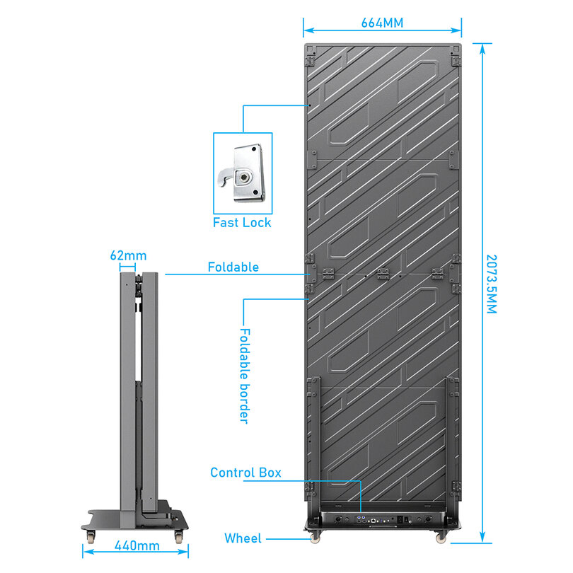 EGO Display P1.86 Foldable Pixel Totem - Indoor in flight case TOTEM01-P1.86I - 4