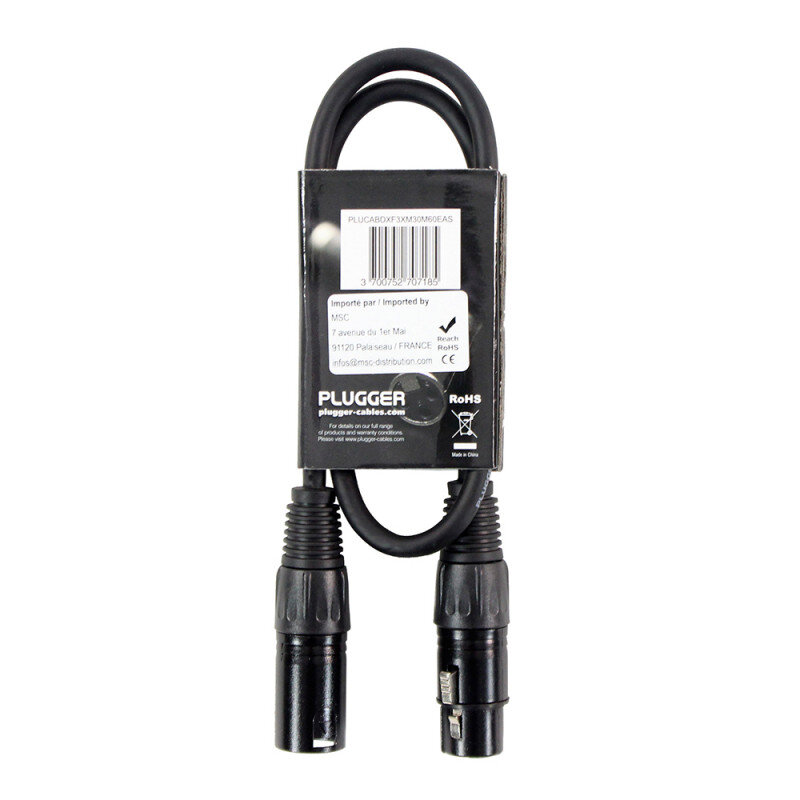 Plugger DMX XLR Cable PLUCABDXF3XM30M60EAS   PLUCABDXF3XM30M60EAS - 2