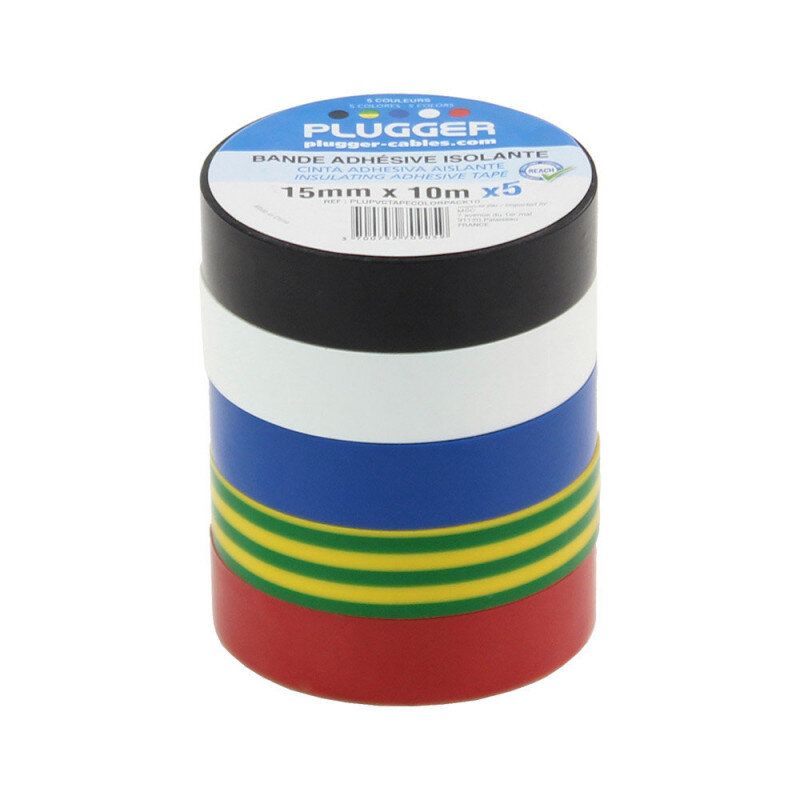 Plugger PVC Tape Color Pack 10 meters   PLUPVCTAPECOLORPACK1 - 1