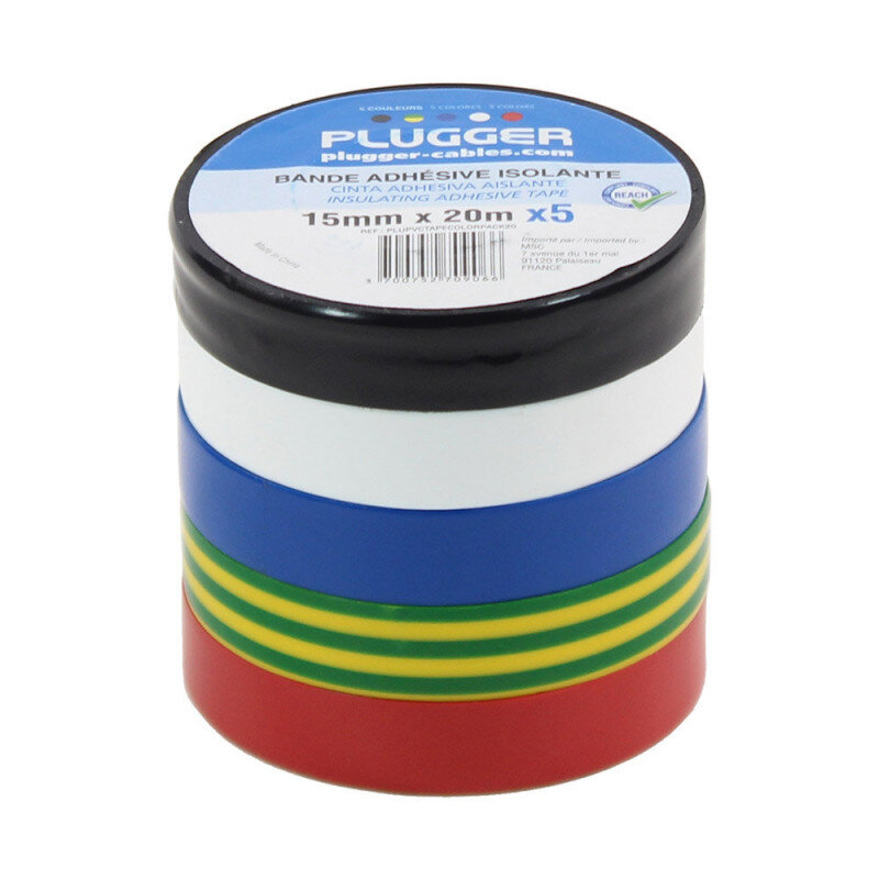 Plugger PVC Tape Color Pack 20 meters   PLUPVCTAPECOLORPACK2 - 1