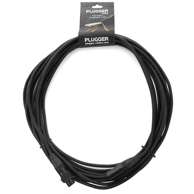 Plugger Câble DMX IP65 XLR Femelle 3b - XLR Male 3b 10m PLUCABIXF3XM310M0EAS - 1