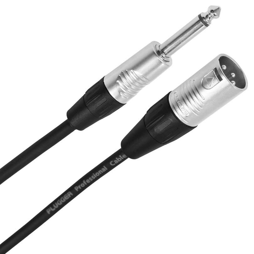 Plugger Male XLR 3p - male mono jack cable, 6 m PLUCABSXM3JMM6M00TOU