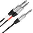 Plugger Male stereo jack - 2 x male mono jack Y cable, 3 m PLUCABYJMSJMM3M00TOU