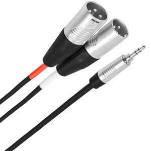 Plugger Male stereo mini-jack - male XLR 3p Y cable, 2 m PLUCABYMMSXM32M00TOU