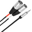 Plugger Male stereo mini-jack - male XLR 3p Y cable, 2 m PLUCABYMMSXM32M00TOU