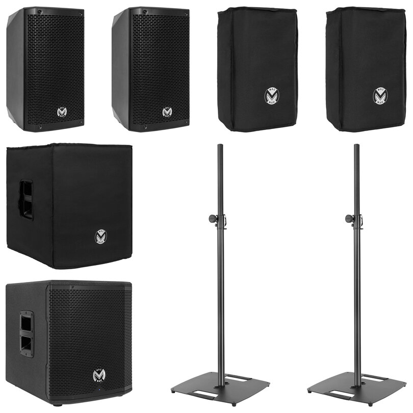 Mac Mah 2x AS 108 + AS 812 Sub + Cover + Stand MACAS108PACK5