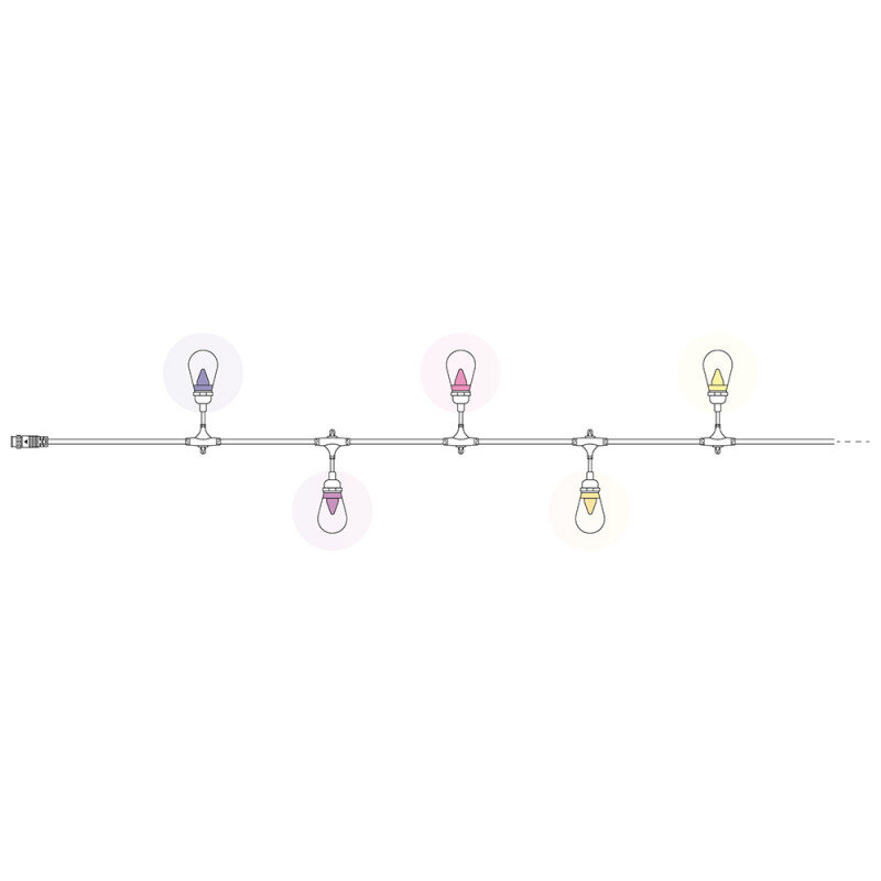 Twinkly PRO S14 Bulb Strings 50 RGB LED - black TW-SPI-S14-CL-50-STP-