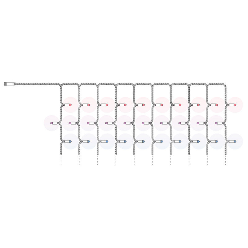 Twinkly PRO Capsule Curtain 10x25 RGB LED - clear TW-PLC-CU-CA-10X25STP